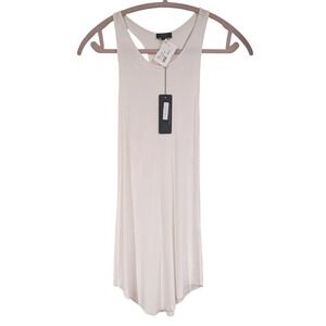Sen Janna Tank Size M White Ribbed Racerback Minimalist Basic Sleeveless
